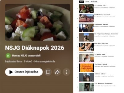 NSJG napok - görög istenek és reklámfilmek